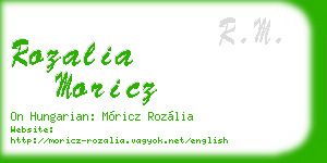 rozalia moricz business card